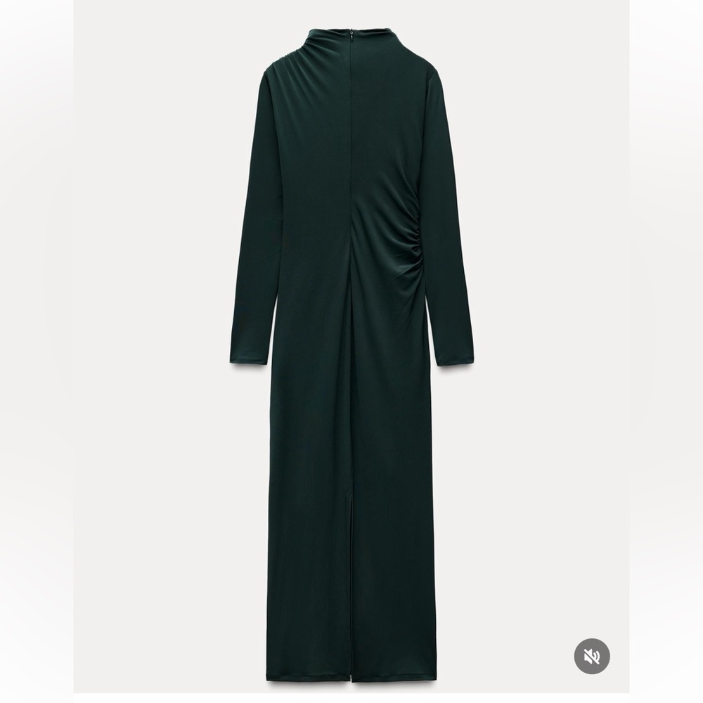 ZARA DRAPED MIDI DRESS - Picture 3 of 4